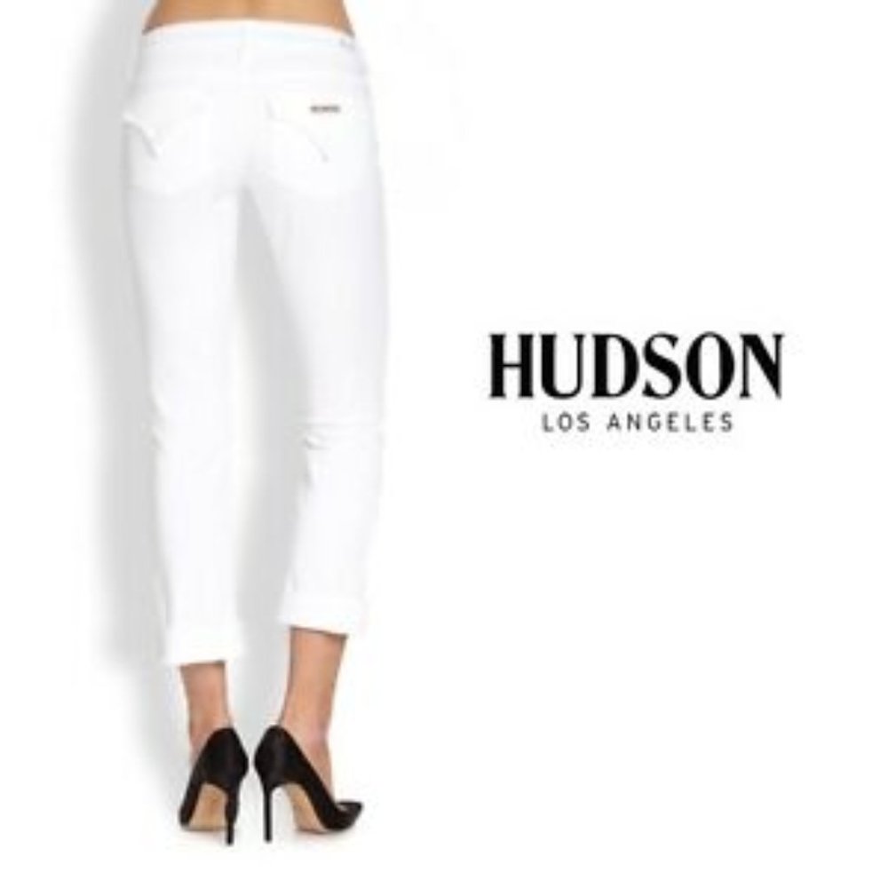 HUDSON Straight with Cuff GINNY Crop size 26 white